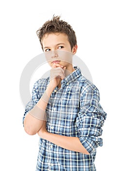 Thoughtful Charming Teenage Boy