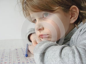 Thoughtful girl