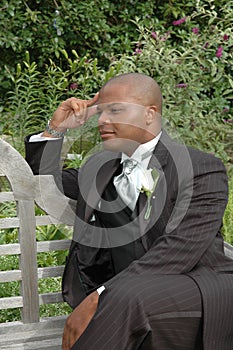 Thoughtful Groom