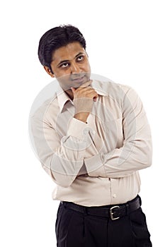 Thoughtful Indian Businessman