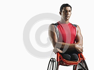 Thoughtful Paraplegic Cycler photo
