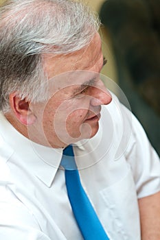 Thoughtful senior man