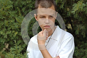 Thoughtful young man