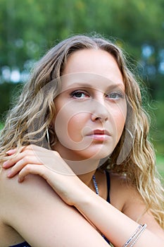 Thoughtful young woman.