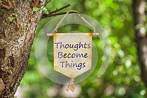 Thoughts become things on Paper Scroll photo