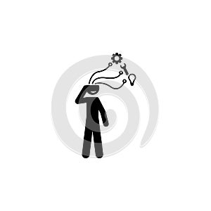 thoughts, ideas pictogram icon. Element of positive character icon for mobile concept and web apps. Pictogram of thoughts, ideas