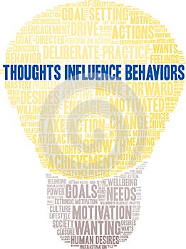 Thoughts Influence Behaviors Word Cloud