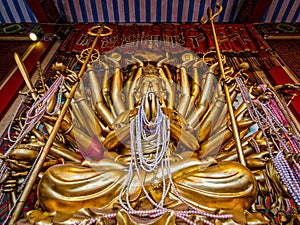 Thousand-armed Avalokitesvara Statue in Ayutthaya, Thailand