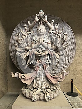 Thousand-hand Bodhisattva in Mogao Grottoes Scenic Area of Dunhuang, China
