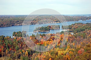 Thousand Islands in fall photo
