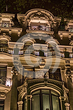 Barcelona architecture surprises by night photo