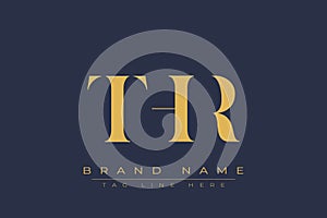 THR abstract letter logo design