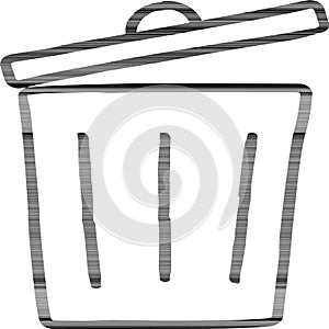 Thrash Bin icon design on transparent background photo