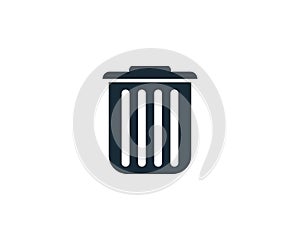 Thrash Can Icon Vector Logo Template Illustration Design photo