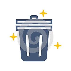 thrash can. Vector illustration decorative design