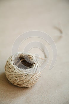 Thread clew on paper background