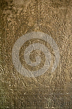 Thread on the column at Angkor