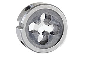Thread cutting die on a white background, clipping path