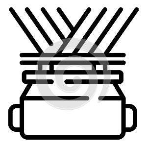 Thread fabrication icon, outline style