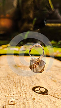 a thread-hung spring