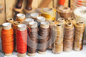 Thread for leather craft. Multicolor sewing threads