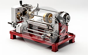 Thread Rolling Machine isolated on transparent background.