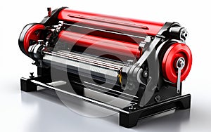 Thread Rolling Machine isolated on transparent background.