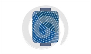 Thread spool icon on white background vector image