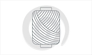 Thread spool icon on white background vector image