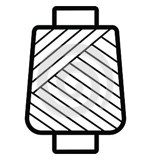 Thread Spool Isolated Vector Icon for Sewing and Tailoring