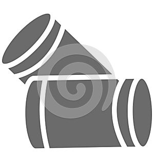 Thread Spool Isolated Vector Icon for Sewing and Tailoring