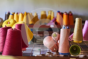 Thread in a textile factory