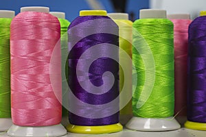 Thread trendy colors in rolls ,for the manufacture of embroidery