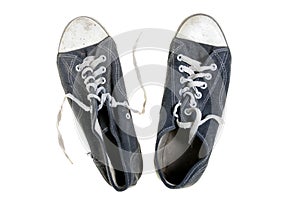 Threadbare gym-shoes