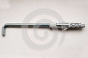 Threaded coupling and plug on a white background