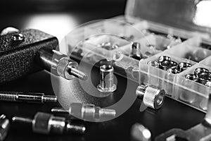 Threaded Insert Riveter Gun Kit. setting tool, nosepieces and inserts, for all types of rivets, including threaded rivet nuts,