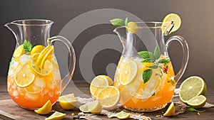 Threaded Refreshment Celebrating National Lemonade Day with a Captivating Pitcher Embroide.AI Generated