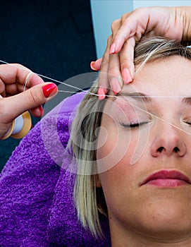 Threading hair removal procedure