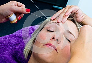 Threading hair removal procedure