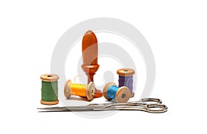 Threads, scissors and needles