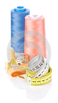 Threads and tapelines with spools and timbles