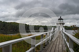 Threatening Clouds Doubling Point Lighthouse Walkway