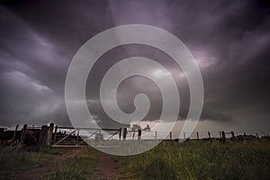Threatening storm clouds,