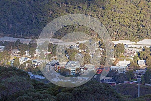 Thredbo Village viewed from above. Mount Kosciuszko National Par