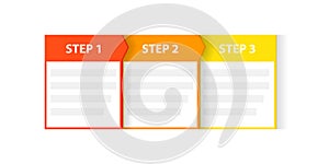 Three 3 easy steps process template
