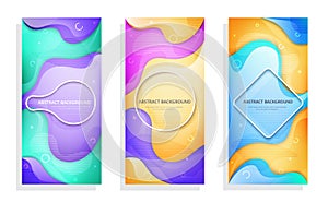 three abstract backgrounds for web site design, flyer and banner