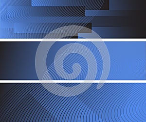 Three abstract banners