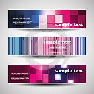 Three Abstract Header Designs