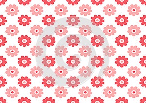three abstract square seamless patterns with vintage groovy daisy flowers. Retro floral