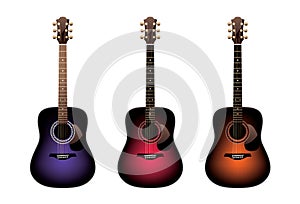 Three acoustic guitars